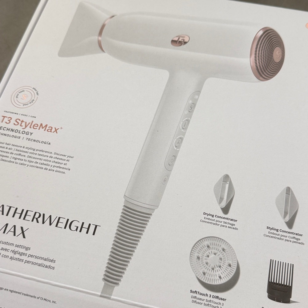 T3 featherweight style max soft touch 3 diffuser new